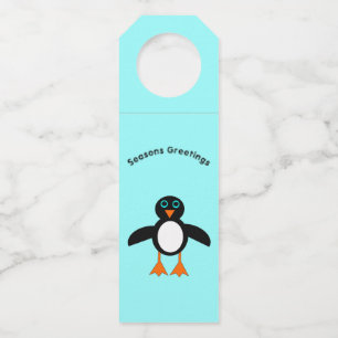 Niedlicher Pinguin Personalisiert Flaschenanhänger