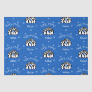 Niedlicher Pinguin Personalisierte Weihnachten Seidenpapier