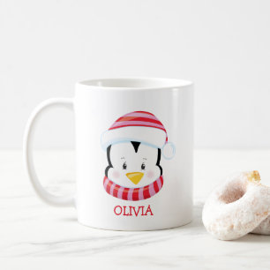 Niedlicher Pinguin Personalisierte Weihnachtszeit Kaffeetasse