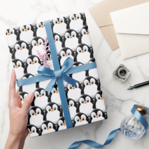 Niedlicher Pinguin-Pinguin Geschenkpapier