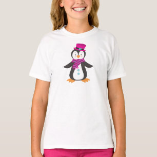 Niedlicher Pinguin, Pinguin mit Hut, Pinguin mit K T-Shirt