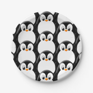 Niedlicher Pinguin-Pinguin Pappteller