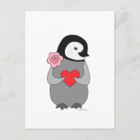 Niedlicher Pinguin Postcard Pinguin I Liebe Sie Po