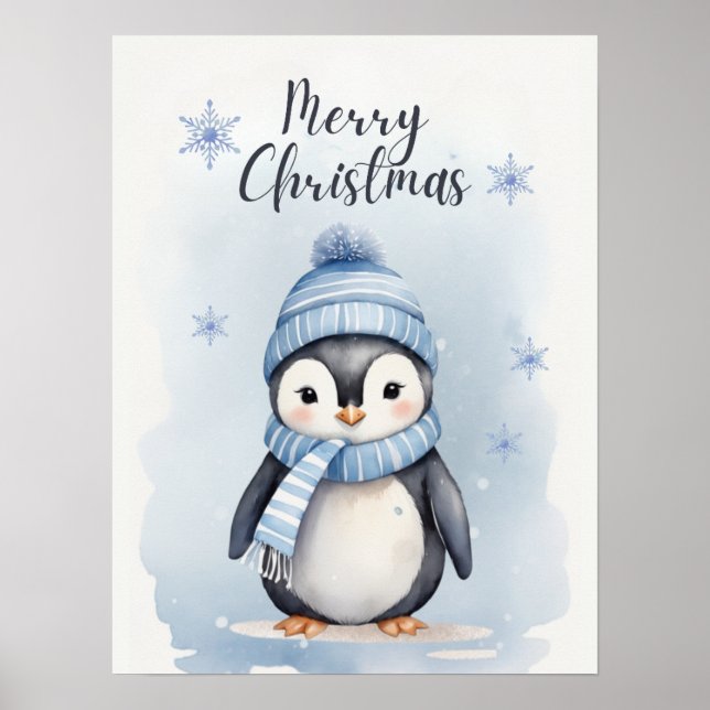 "Niedlicher Pinguin" Poster (Vorne)