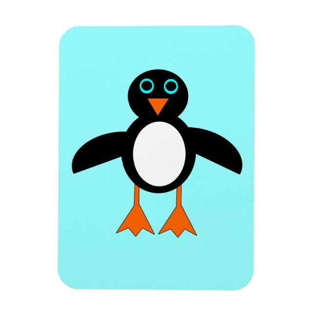Niedlicher Pinguin Premium Magnet (Vertikal)
