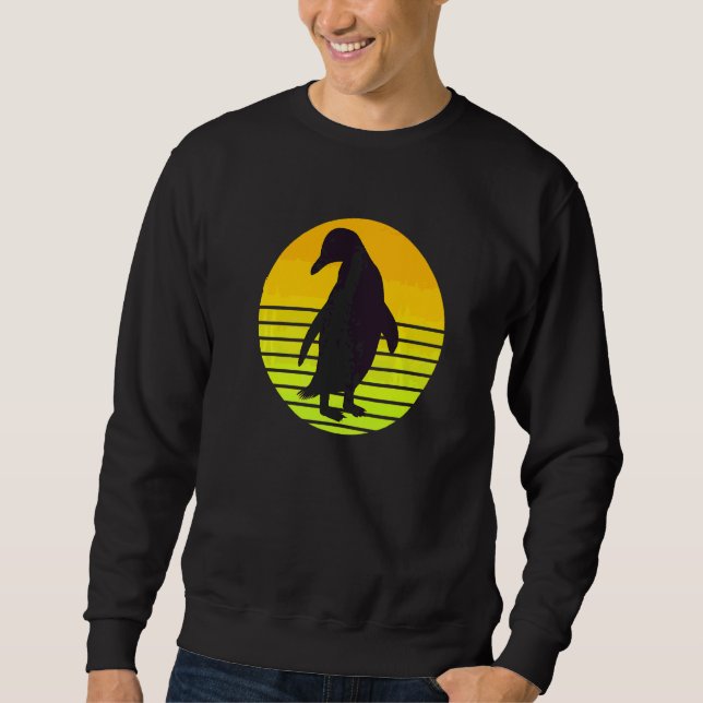 Niedlicher Pinguin Retro 1 Sweatshirt (Vorderseite)
