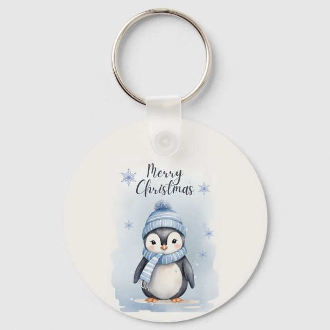 "Niedlicher Pinguin" Schlüsselanhänger (Vorderseite)
