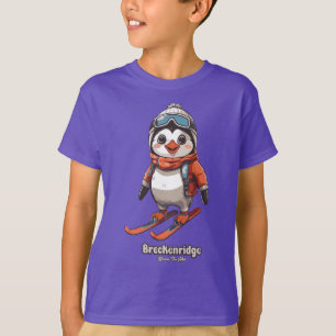 Niedlicher Pinguin Skiing Breckenridge T-Shirt