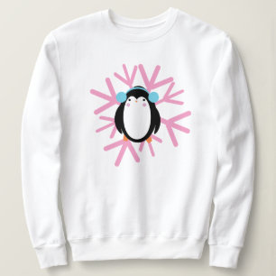 Niedlicher Pinguin Snowflake Weihnachten Sweatshirt