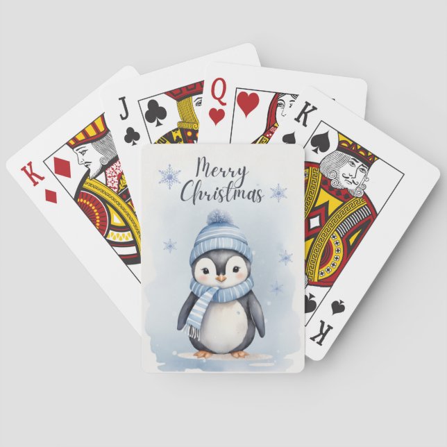 "Niedlicher Pinguin" Spielkarten (Rückseite)