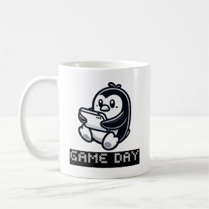 Niedlicher Pinguin spielt Videospiel - Game Day Kaffeetasse