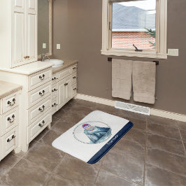 Niedlicher Pinguin Stehend auf einem Eisberg Badematte