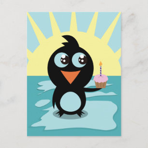 Niedlicher Pinguin Stehend Postkarte