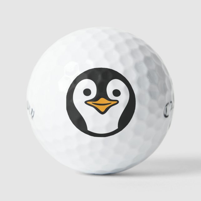 Niedlicher Pinguin Weihnachten Personalisiert Call Golfball (Vorderseite)