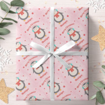 Niedlicher Pinguin Weihnachten Rosa Schnee Persona