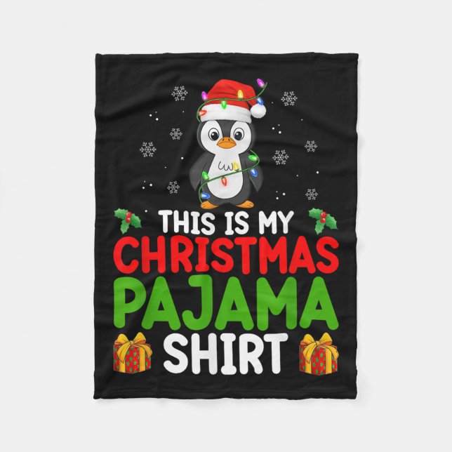 Niedlicher Pinguin Weihnachten Weihnachten Das ist Fleecedecke (Vorderseite)