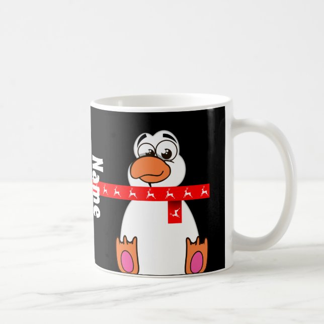 Niedlicher Pinguin Weihnachten Weihnachten Kaffee  Kaffeetasse (Rechts)
