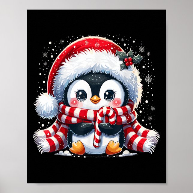 Niedlicher Pinguin Weihnachten Weihnachten Weihnac Poster (Vorne)