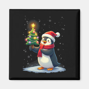 Niedlicher Pinguin Weihnachtsbaum Pajama Girls Boy Magnet