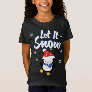 Niedlicher Pinguin Xmas Let It Snow Weihnachten T-Shirt