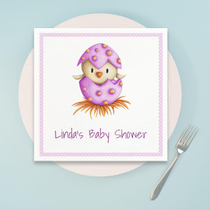 Niedlicher Pink Bird Schläger Girl Baby Dusche Serviette
