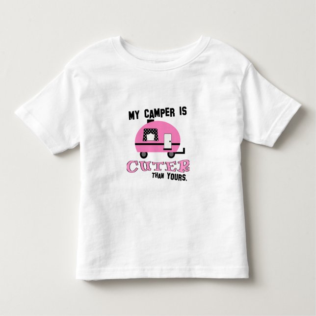 Niedlicher Pink Camper Kleinkind T - Shirt (Vorderseite)