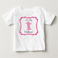 Niedlicher Pink Girl's First Birthday