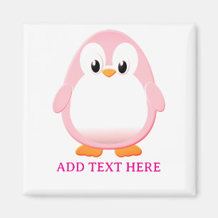 Niedlicher Pink Pinguin Cartoon Custom Magnet