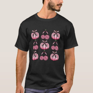 Niedlicher Pink Pumpkin Coquette Diskothek Ball Ki T-Shirt