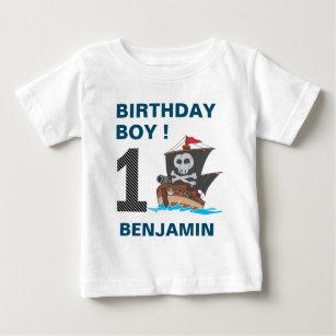 Niedlicher Piraten-1. Geburtstags-Party Baby T-shirt
