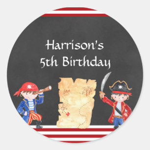 Niedlicher Piratenaufkleber Runder Aufkleber