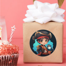 Niedlicher Piratenaufkleber