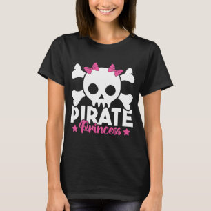 Niedlicher Piratenprinzess Pink Pirate Skull und C T-Shirt