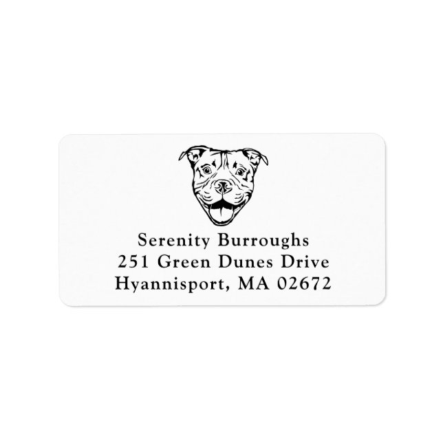 Niedlicher Pit Bull Lover Pittie Pitbull Liebe Wel Adressaufkleber (Vorne)