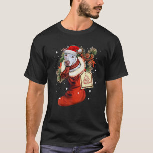 Niedlicher Pitbuli in Socken Weihnachten Weihnacht T-Shirt