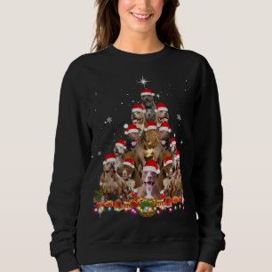 Niedlicher Pitbuli Weihnachtsbaum Dog Weihnachtsma Sweatshirt