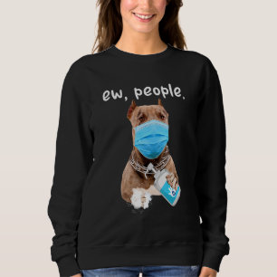 Niedlicher Pitbull Hund Ew Leute tragen eine Gesic Sweatshirt