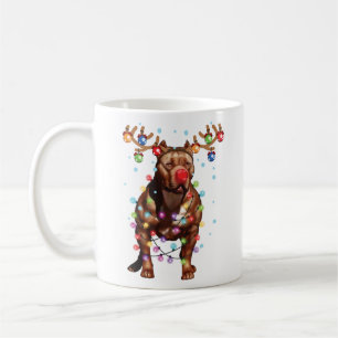 Niedlicher Pitbull Hund Lover Funny Xmas Weihnacht Kaffeetasse