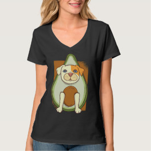 Niedlicher Pitbull in Avocado Pitbull Lover Avocad T-Shirt