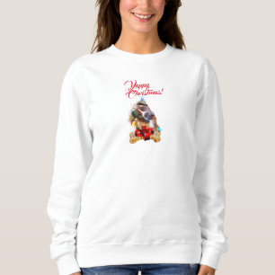 Niedlicher Pittie Dog Yappy Weihnachten Sweatshirt