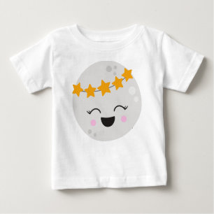 Niedlicher Planet, Kawaii Planet, Sterne, Weltraum Baby T-shirt