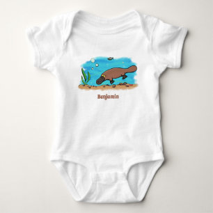 Niedlicher Platypus-Cartoon Baby Strampler