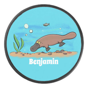 Niedlicher Platypus-Cartoon Eishockey Puck