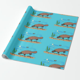 Niedlicher Platypus-Cartoon Geschenkpapier