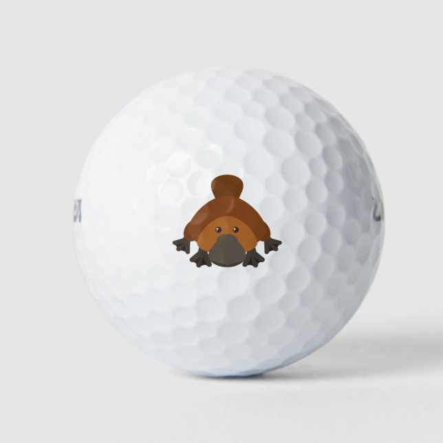 Niedlicher platypus Cartoon Golfball (Vorderseite)