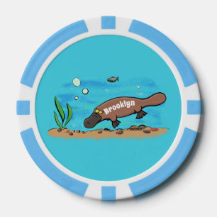 Niedlicher Platypus-Cartoon Pokerchips