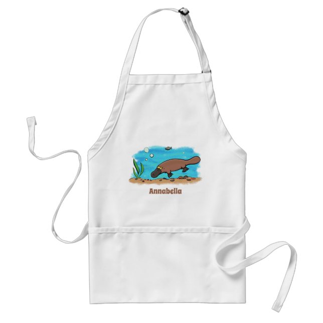 Niedlicher Platypus-Cartoon Schürze (Vorne)
