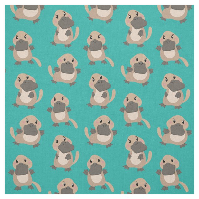 Niedlicher Platypus-Cartoon Stoff (Muster)