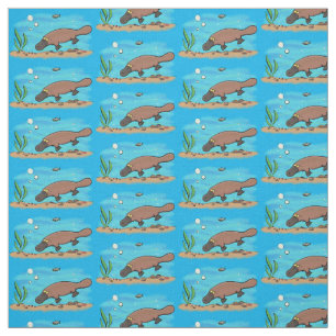Niedlicher Platypus-Cartoon Stoff