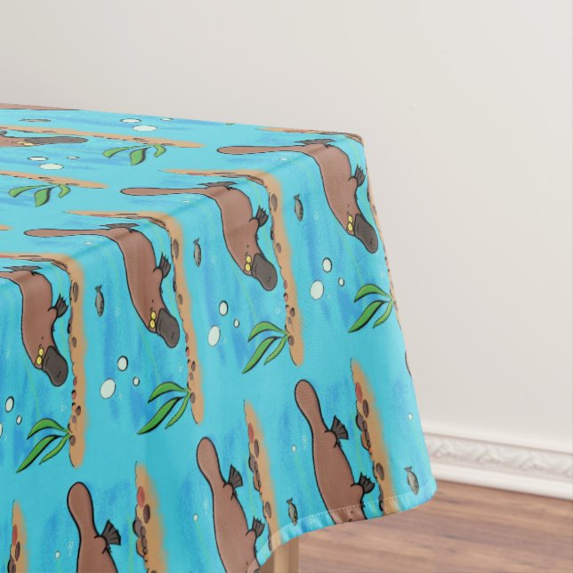 Niedlicher Platypus-Cartoon Tischdecke (Beispiel)